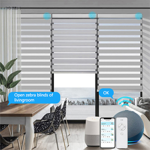 Estilo europeo agradable a la piel 5% tela de apertura Smart Home Zebra Dual Sheer Shades Blinds <span class=keywords><strong>para</strong></span> la habitación de los niños - Product Image 5