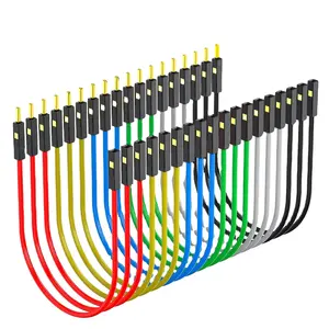 2,54mm weiche, flexible Silikon-Test leitungen Vergoldeter Stift Dupont-Draht-Überbrückung kabel (8 Zoll) für elektrische Tests 6 Farben