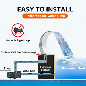 Cortina de Agua Curva para <span class=keywords><strong>Piscina</strong></span> de Acero Inoxidable 304ss con Cascada y Alta Calidad - Product Image 6