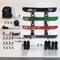 Cestos JH-Mech para Slatwall com Gancho de Suspensão para Slatwall, Acessórios de Slatwall em Aço Preto Personalizados, Resistentes e Multitamanhos