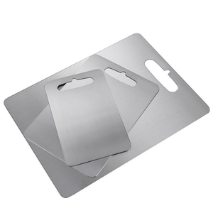 304 planche à découper en acier inoxydable Double face multi-fonction cuisine pétrir pâte et <span class=keywords><strong>légumes</strong></span> et fruits planche à découper - Product Image 2
