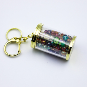 <b>Customized</b> Cartoon Anime IP Cute Colorful Beads Acrylic Shaker <b>Keychain</b> with Snap Hook - Product Image 1