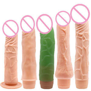 Gerçekçi yumuşak Dildo yapay penis güçlü titreşim çok hızlı vibratör yetişkin stimülatörü seks oyuncak - Product Image 2
