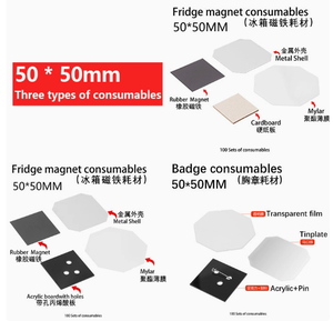 Pin Fridge Magnet Making Machine Kit 90x65 mm Metal <strong>Button</strong> Press Badge <strong>Maker</strong> Factory With Paper Punch Die Cutter Blanks Supplies - Product Image 2