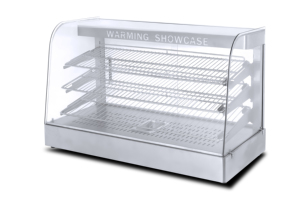 Vitrine chauffante professionnelle 1,6 kW pour aliments, 900 mm, avec porte vitrée, pour restaurants, boulangeries et traiteurs - Product Image 2