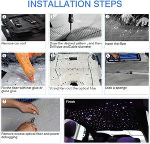 Kit de couvre-chef de voiture de luxe à <span class=keywords><strong>LED</strong></span> scintillante avec 1000 étoiles - Product Image 6