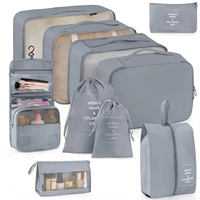 Ensemble de 11 cubes de rangement pliables grande capacité pour bagages, sacs de rangement pour sous-vêtements, chaussettes, chaussures, ensembles de bagages, sac de voyage
