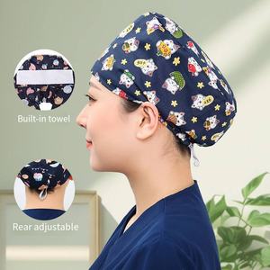 महिलाओं के लिए 100% कपास सौंदर्य सैलून नर्स स्क्रब कैप आकार एडजस्टेबल डेंटल स्क्रब कैप आकार एडजस्टेबल डेंटल स्क्रब टोपी पुरुषों के लिए - Product Image 3