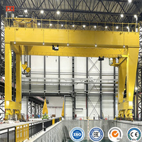 Grue Goliath de manutention de conteneurs en forme de U anti-corrosion personnalisée, 50 à 500 tonnes, avec treuil électrique et chariot