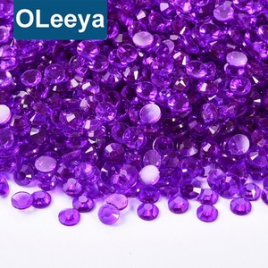 Oleeya Factory Emballage en vrac Strass en résine à dos plat 4mm-6mm avec base argentée pour artisanat et DIY - Product Image 1