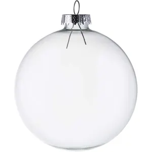 Hollow Hanging Ornament Christmas Balls Clear Transparent Decorative Baubles Factory Supplier Personalized