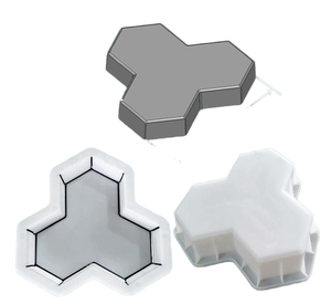 Moules en plastique de pavage extérieur de jardin de haute qualité <span class=keywords><strong>moins</strong></span> chers pour les moules de briques de couleur en plastique de bloc de construction en <span class=keywords><strong>béton</strong></span> - Product Image 1