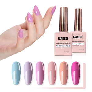FZANEST OEM un paso esmalte de uñas de gel marcas fabricante <span class=keywords><strong>esmaltes</strong></span> semipermanentes al por mayor 3 en 1 un paso esmalte de gel Hema libre - Product Image 5