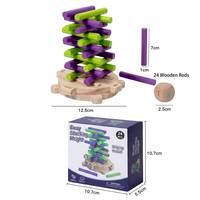 Nuevo Juego de Bloques de Construcción Apilables con Varillas de Equilibrio, Juego de Mesa Educativo para Niños, Diversión Familiar