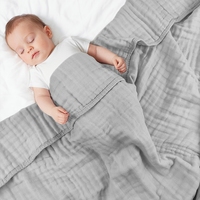 Couverture pour bébé en gaze de coton 100%, couverture douce pour nouveau-nés, literie naturelle pour enfants, personnalisable