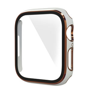 Étui rigide Compatible avec <span class=keywords><strong>Apple</strong></span> watch 7 41mm 45mm avec protecteur d'écran en verre trempé Ultra-mince HD couvercle de protection transparent - Product Image 1