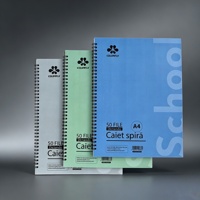 Carnet d'exercices personnalisé OEM/ODM, couverture rigide, reliure spirale, papier laminé, certifié ISO9001, 80 feuilles, cadeau promotionnel, école, entreprise