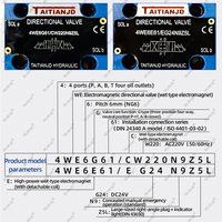 Katup Kontrol Arah Solenoid Hidrolik Dua Arah 24V DC Seri 4WE6E