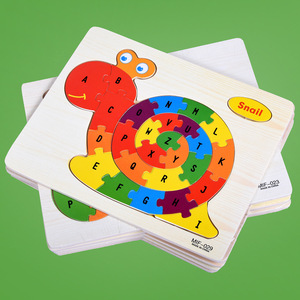Enfants éducatifs dessin animé Animal lettre numérique Puzzle jeux Montessori Cognition jouets pour enfants garçons filles - Product Image 5