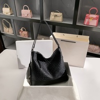 Sacs pour femmes, sac fourre-tout Maraud en jacquard papillon, sac à bandoulière à pois grande capacité, sac panier tissé à porter en bandoulière