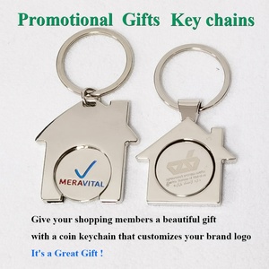 Wholesale Embossing Enamel Promotion Souvenir Tokens <b>Keychain</b> Personalized Custom Shopping Coin Sublimation Soft Metal Key Chain - Product Image 5