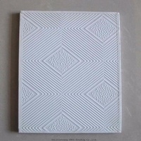 Plafond en PVC moderne, imperméable et ignifuge, plâtre de gypse pour hôtel, design de carreaux carrés