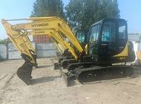 Mini-excavatrice Hyundai d'occasion R60-7 R60-9 R75-7 R75-9VS R80-7 6 tonnes 7 tonnes 8 tonnes Moteur Cummins Modèle 2022 Petite pelle mécanique à vendre