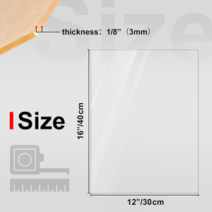 แผ่นอะคริลิค GORLDE หนา 1/8 นิ้ว สำหรับงานฝีมือ ป้าย ป้ายโฆษณา ตู้โชว์ และแผ่นกั้นป้องกันละอองฝอย - Product Image 2