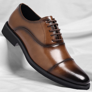 Zapatos Oxford de Punta Puntiaguda para Hombre 2026, Tres Piezas, Formales de Negocios, de PU Impermeable, Color Marrón, Cómodos, Transpirables, para Vestir, para Todas las Temporadas - Product Image 4