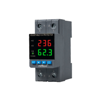 Dispositif de protection contre les surtensions et les sous-tensions réglable sur rail DIN KINEE, nouveau type, 220V, 63A, monophasé AC pour SVC