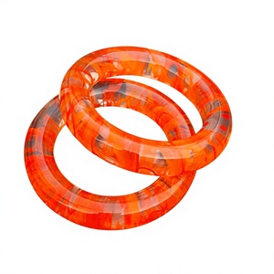 Pulseras de Resina Modernas de la Mejor Calidad, Brazaletes Acrílicos Coloridos para Mujer, Joyería Unisex, Accesorio de Moda para Boda - Product Image 3