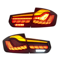 Feux arrière LED SJC Auto, nouveau design, rouge fumé, effet écailles de dragon, GTS, pour BMW F30 F35, haute qualité.