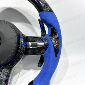 Volante Personalizado Forjado en Azul para BMW E46 <span class=keywords><strong>F1</strong></span> F30 F50 F31 F35 E90 E92 E45, Volante de Fibra de Carbono - Product Image 3