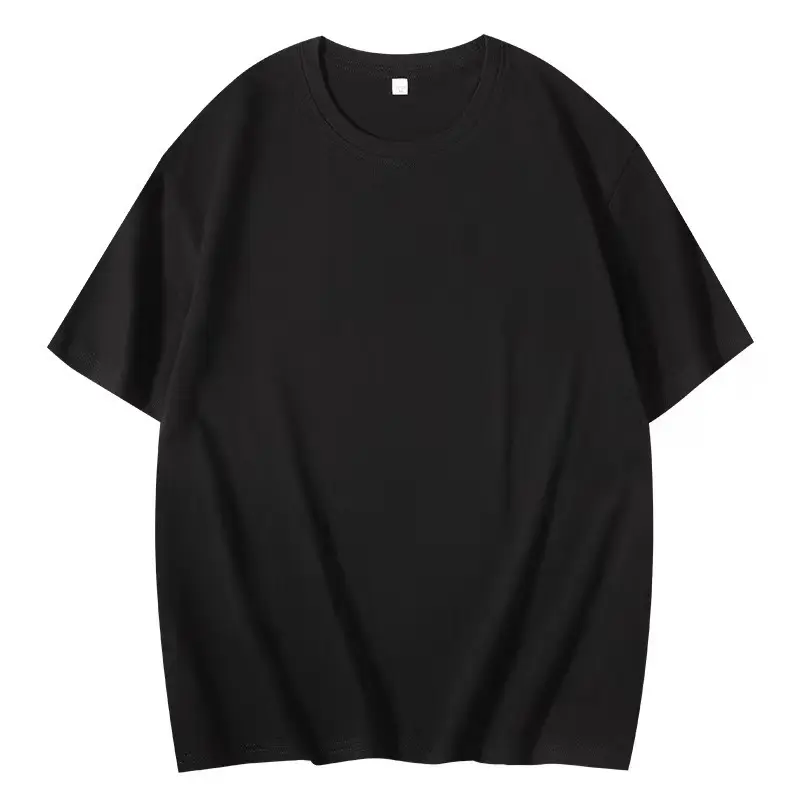 Gran oferta 100% algodón Unisex de gran tamaño sólido manga corta Camiseta transpirable agradable a la piel de secado rápido Casual Top Shirt