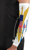 Manchon de bras personnalisé avec drapeau des Îles Vierges, protège-bras élastique pour la randonnée, la pêche, le cyclisme, l'école, le quotidien et les trajets en ville