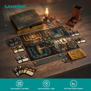 Coffret Cadeau de Jeu de Société Premium Enchanté avec Boîte Florale Gaufrée et Cartes à Jouer Illustrées à la Main pour Occasions Spéciales TCG - Product Image 1