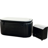 Pompe de refroidissement d'eau pour bain de glace 1HP, haute efficacité, panneau de commande, roulettes, gonflable à technologie Drop Stitch pour baignoire extérieure et jardin