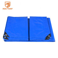 Bâche en PE à prix avantageux, ruban bleu, plastique, imperméable, enduite de polyéthylène, pour l'extérieur