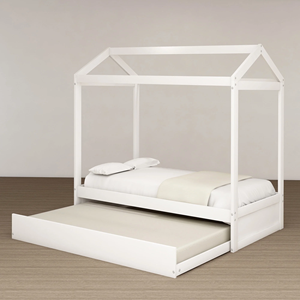 <span class=keywords><strong>Lit</strong></span> de maison de taille jumelle pour enfants cadre de <span class=keywords><strong>lit</strong></span> à plateforme en bois avec <span class=keywords><strong>lit</strong></span> <span class=keywords><strong>gigogne</strong></span> pour tout-petits garçons et filles - Product Image 3
