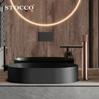 Robinet de lavabo moderne en laiton STOCCO, mitigeur de luxe pour villa, à poignée unique, monotrou, à poser sur le plan