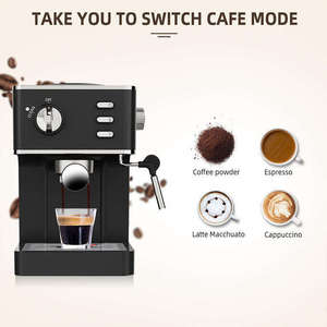 <span class=keywords><strong>Cafetera</strong></span> Espresso Eléctrica Semiautomática 2 en 1 Moderna con Pantalla Táctil de 20 Bares, Multifunción Inteligente, <span class=keywords><strong>Acero</strong></span> <span class=keywords><strong>Inoxidable</strong></span> Italiano - Product Image 6