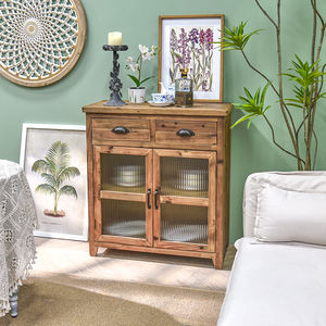 Armoire de salon en bois de pin recyclé INNOVA, haute qualité, style rustique chinois, style ferme, tiroir antique, 2 meubles de maison - Product Image 2