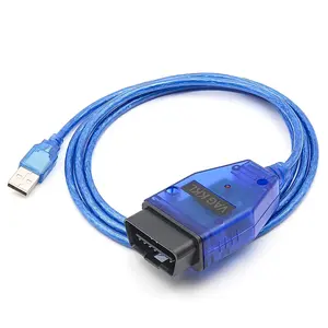 Kabel diagnostik otomatis kabel antarmuka Vag-Com mobil USB Chip VAG CH340T COM USB KKL 409.1 kompatibel untuk kendaraan VW VAG