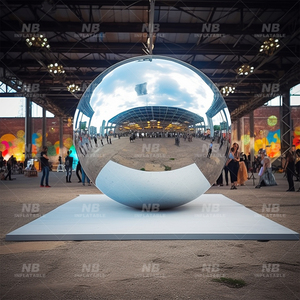 Iridescent Different Size Event Decoration <b>Plastic</b> Ball PVC Inflatable <b>Mirror</b> Customized Iridescent Different Size Event Decorat - Product Image 2
