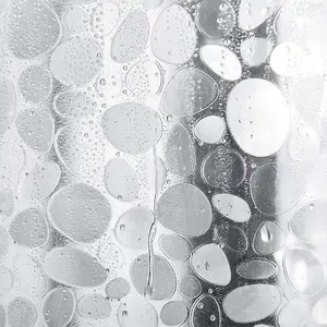 Hoge Kwaliteit Heldere Elegante 3d Textuur Peva Douchegordijn Voor Badkamer Waterdichte Schimmelbestendige Plastic Douchegordijnvoering