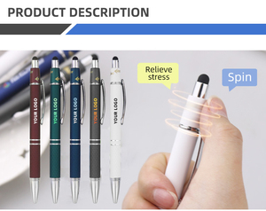 High Quality Customized Logo Metal <b>Multi</b>-Function Screen Touch Ballpoint <b>Pens</b> <b>Multi</b>-<b>Colored</b> Ink for School Office Use Factory - Product Image 3