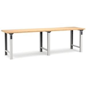 Banco DE TRABAJO Fami Master 300cm en gris con tapa de madera - Product Image 1