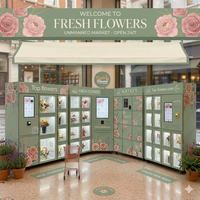 Réfrigérateurs d'extérieur OEM/ODM pour fleurs, verre chauffé anti-buée, très demandés en Pologne, distributeur automatique de fleurs, certifié CE