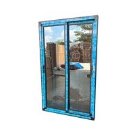 Ventana de PVC con Vidrio Espejo Tintado Gris de Diseño Moderno, Puertas y Ventanas Corredizas de Estilo Americano con Patrón de Apertura Horizontal