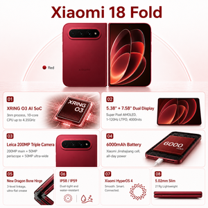 <span class=keywords><strong>Xiaomi</strong></span> 18 Fold 2026 Nuevo Teléfono Inteligente 5G Plegable de 5.38+7.58 Pulgadas con Cámara <span class=keywords><strong>Leica</strong></span> de 200MP y Android - Product Image 4
